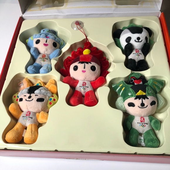 Mint 2008 Beijing Olympic Set Of Plush 7” Dolls - Picture 6 of 11